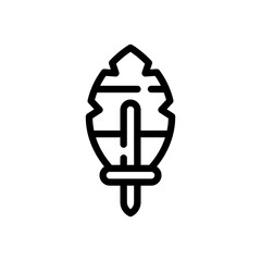 feather line icon