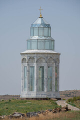 Glass church. Glass Christian Church.