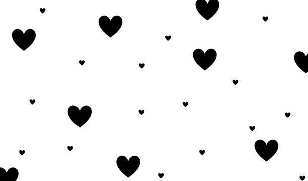 Miniheart black and white background