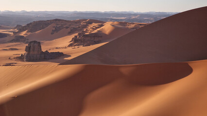 Fototapeta na wymiar Panorama of the Sahara desert 