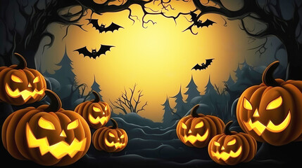 Halloween holiday decoration pumpkins.