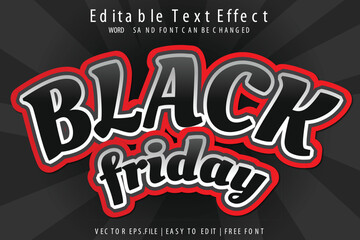 Free vector Black Friday text effect