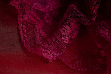 Red Organza Fabric for Background