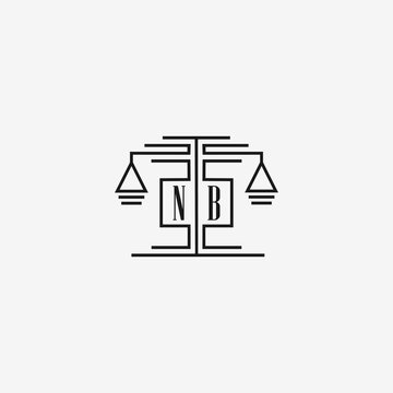 recommend clip art: NB Initials Law Firm logo and icon design template vector stock Illustration