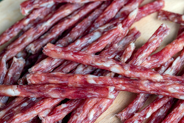 Thin pork sausage with spices