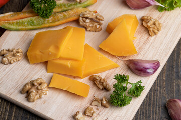 fresh orange cheese and other food products
