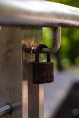 Old rusty padlock