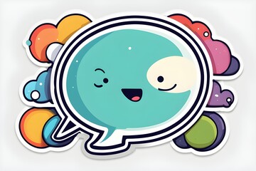 Obraz premium 말풍선. speech bubble. Generative AI.