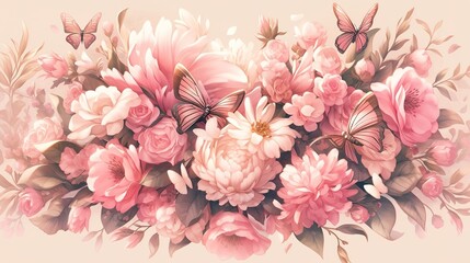 Illustration for Breast Cancer Awareness Month，AI generated.