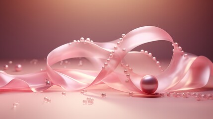 Illustration for Breast Cancer Awareness Month，AI generated.