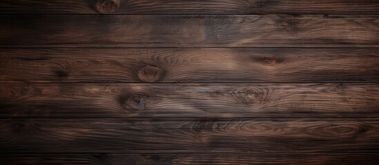 Long Banner with a Rustic Dark Wooden Texture Background