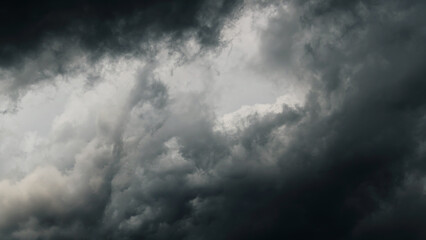 storm sky, dark dramatic clouds during thunderstorm, rain and wind, extreme weather, abstract...