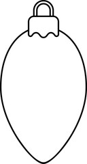 Christmas ornament outline icon