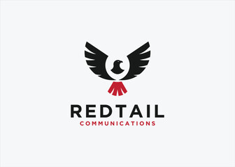 Eagle bird logo design vector silhouette illustration