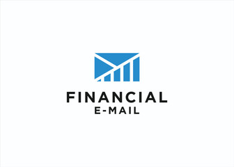 email finance logo design vector silhouette illustration