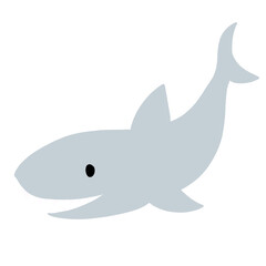 Hand drawn shark for under the sea elements, sea life, aquarium, summer vibe, marine life, diving, animal sticker, cute patches, brooch, shirt print, cartoon character, plush toy, souvenir shop