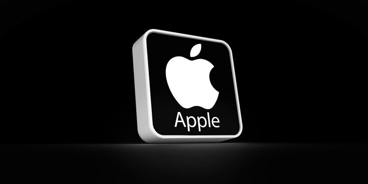 Apple logo, Social media image - istanbul, Turkey - July 10, (3D Rendering)