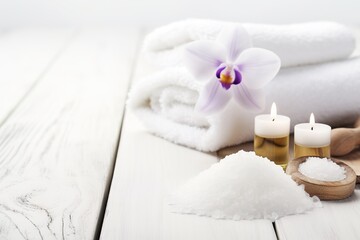 Obraz na płótnie Canvas Relaxing Spa Essentials: Serenity and Tranquility
