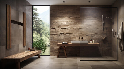 minimalistic design walk shower are simplicity, functionality, and clean lines with a focus on natural materials and subdued colors