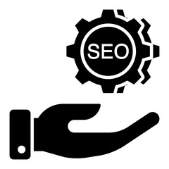 Conceptual flat design icon of search engine optimization 