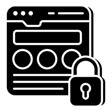 Trendy vector design of secure website