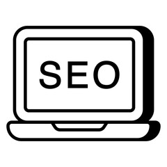 Conceptual flat design icon of search engine optimization 