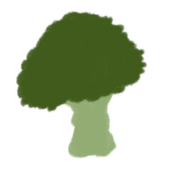 broccoli vegetable cute minimal handdrawn