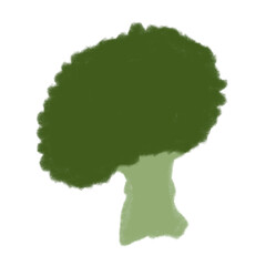 broccoli vegetable cute minimal handdrawn