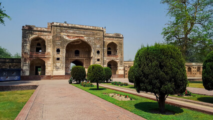 Tomb of Jahangir - May, 05, 2018: Lahore, Pakistan. Mausoleum was built in 1637, after knowing...