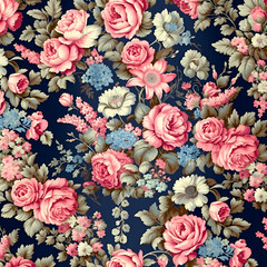 floral pattern with roses,bunch,petal,gift,Ai generated