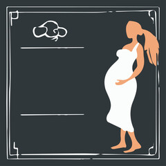 Modern banner about pregnancy and motherhood 2