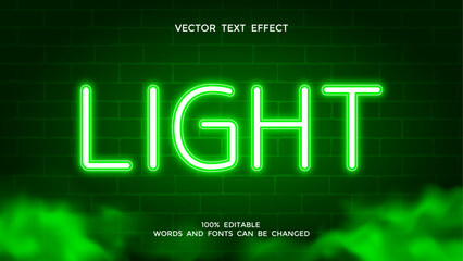 green neon light editable text effect © hafid