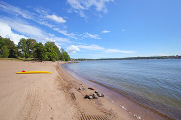 The beach of Mustikkamaa island - Helsinki, Finland