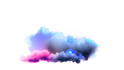 Fototapeta na wymiar Chromatic Light Dance on Abstract Cloud Form