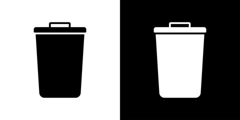 Garbage box for design. Basket simple vector icon. Trash vector illustration.