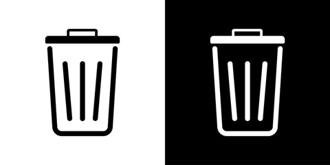 Garbage box for design. Basket simple vector icon. Trash vector illustration.