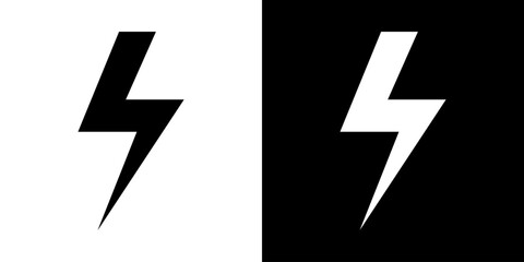 Lightning bolt for web design. Vector icon illustration. Thunder logo symbol.