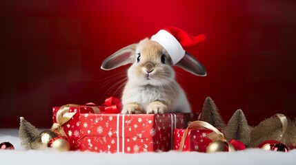 Christmas Bunny: Festive Holiday Cuteness