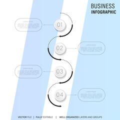 infographics business chart design template. You can place relevant content in the area, vector illustration.
