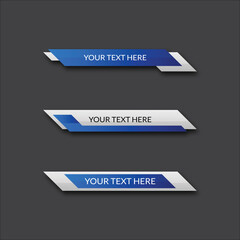 geometric modern lower third banner template design