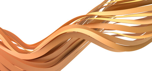 Abstract wavy lines, 3d render