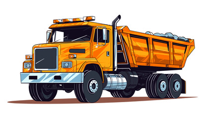 Truck drawing on white background vector