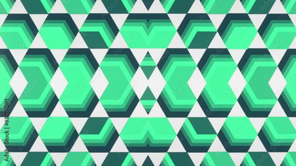 Leinwandbilder Digital loop animation of a group of green cubes. 3d rendering HD
