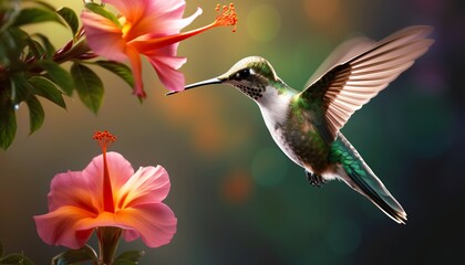 Fototapeta na wymiar Graceful Hummingbird: Nature's Aerial Dancer