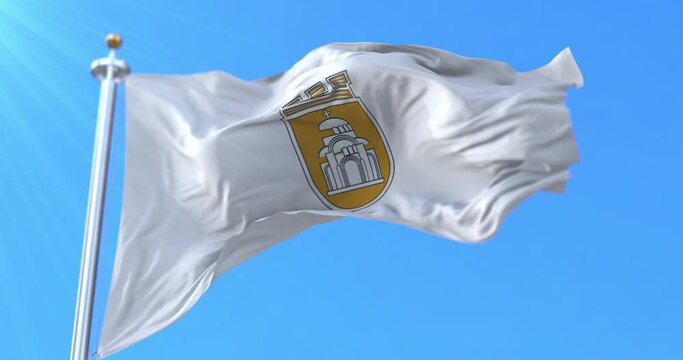 Flag of Pleven, Bulgaria. Loop