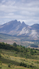 Mountain landscape on a cloudy day