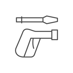 Washer pistol line outline icon
