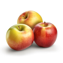 Naklejka na ściany i meble Apples on white background. Fresh fruits. Healthy food concept