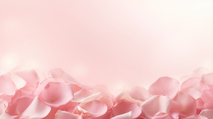  Elegant Rose Petals on a Soft Pink Background