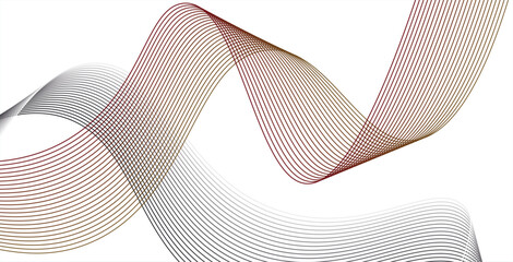 abstract wave background Vector abstract line art wavy flowing dynamic on white background in concept luxury, wave.